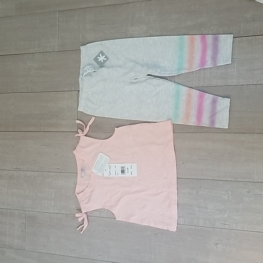 NWT Spendid Two Piece Set in Spring Colors- 18-24mo
